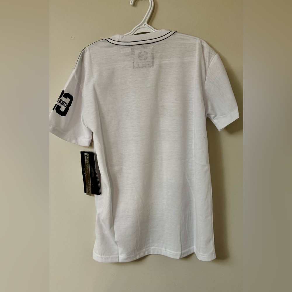 CR24 Bordo chromato Boys Size 8 White T-Shirt - Legend #23 - Picture 2 of 7